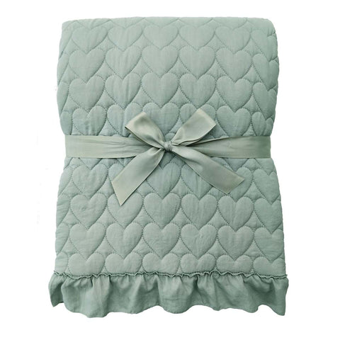 Blanc Mariclò Green Winter Double Duvet "Sugar Heart" 260x260 cm