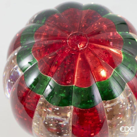 EDG Décor Boîte à musique montgolfière LED et paillettes avec musique D12 H25 cm