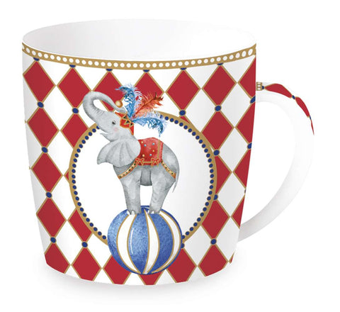 Easy Life Tazza di natale in porcellana + box "Circus" 350 ml 4 varianti(1 unità)