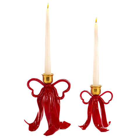 GOODWILL Set 2 Portacandele di natale a forma di fiocco H16/20 cm