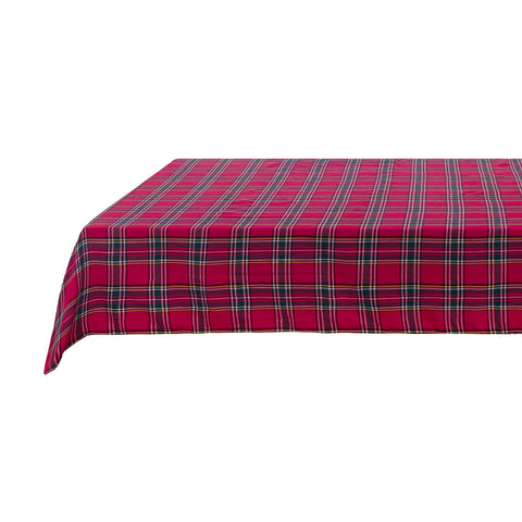 Nappe de Noël Blanc Mariclò en tartan écossais 150x300 cm