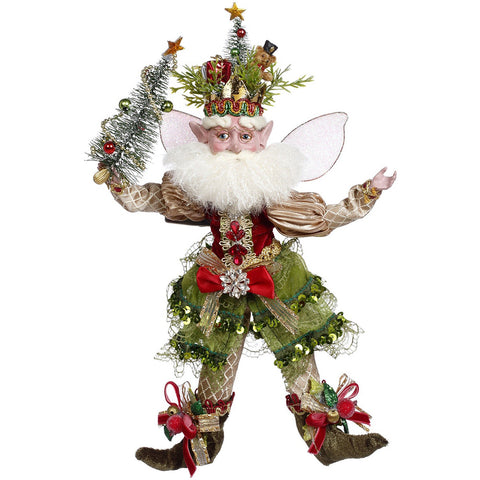GOODWILL Mark Roberts Figurine Fée Père Noël en résine et tissu, faite main H25 cm