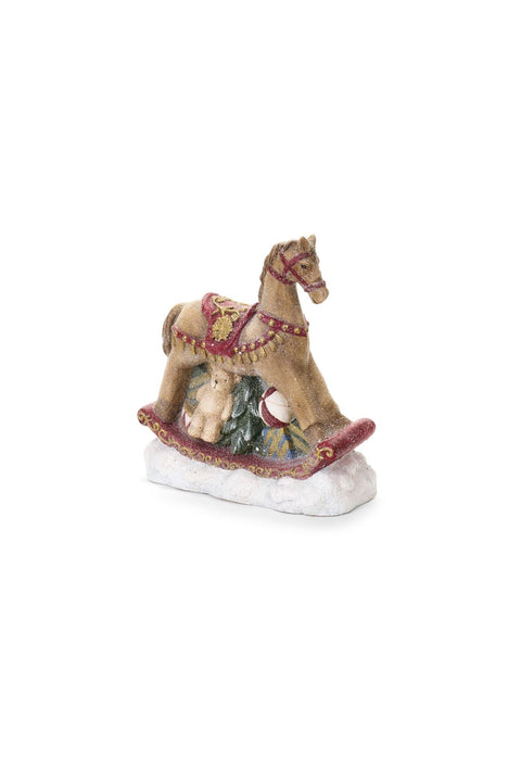 Cheval à bascule en magnésium « Carrousel » en tissu Nuages ​​36 x 18 x 38 cm