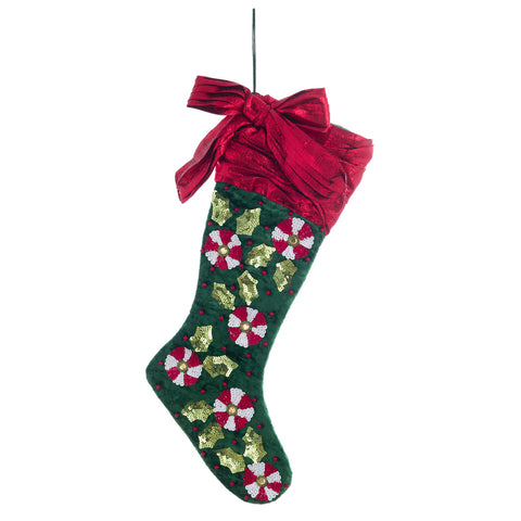 Blanc Mariclò Chaussette de Noël Epiphanie "Cantus Natalis" H 54 cm