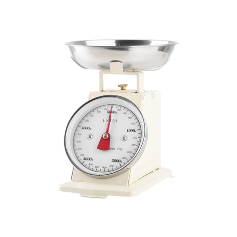 Estia Home Bilancia meccanica da Cucina "Allure" avorio max 5kg 19x12x20.5 cm