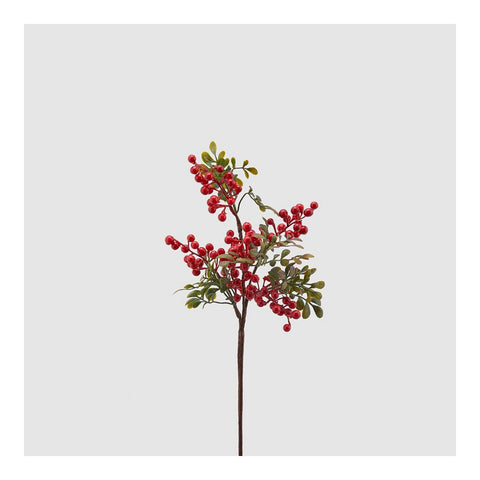EDG Ramo natalizio decorativo con bacche rosse "Sinforicarpo" H42 cm