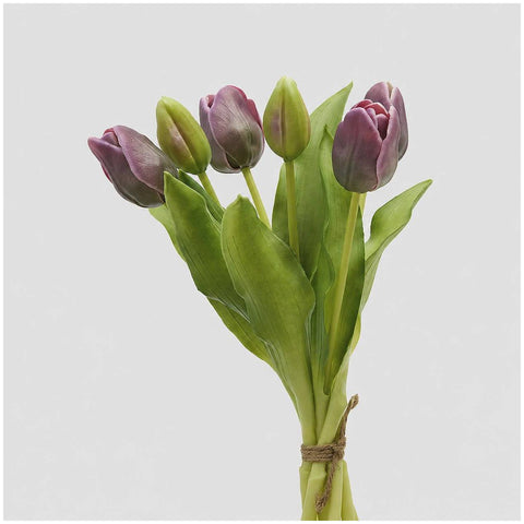 EDG Enzo de Gasperi Mazzo Tulipani Real Touch artificiale H30 cm 2 varianti(1 unità)