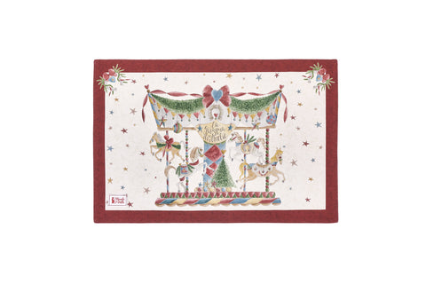 Cloth Clouds Set of 2 Christmas Placemats "Carousel" 33x50 cm 2 variants (2 units)