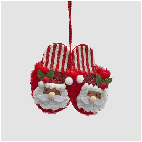 EDG Enzo De Gasperi Santa Claus Slippers Decoration in Fabric L13xH10 cm