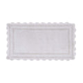 Blanc Mariclò Tappeto bagno in cotone bianco con crochet "Bagno Chiaro" 60x130 cm - Angelica Home Stabia
