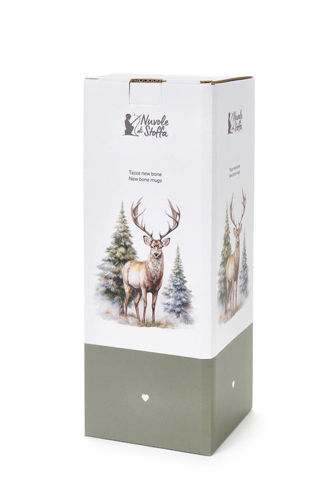 Lot de 4 mugs de Noël en tissu « Forêt enchantée » 330 ml