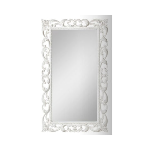 L'Arte di Nacchi Specchiera da parete in legno bianca 85x6xH145 cm