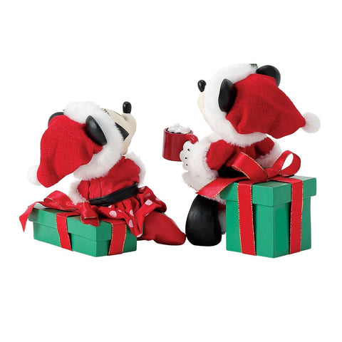 Department 56 Disney Set 2 Statuine di natale Topolino e Minnie "Cocoa Break" 19x11.5xH14 cm