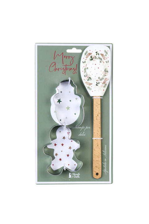 Spatule Nuages ​​en Tissu + 2 moules « Noël arrive » 6 variantes (2 unités)