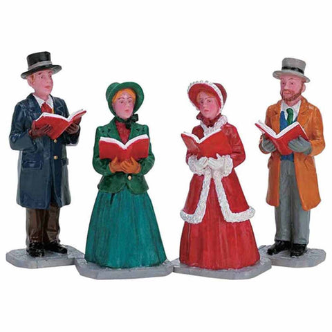 LEMAX Lot de 4 personnages "Harmonie de Noël" en polyrésine H7,1 cm
