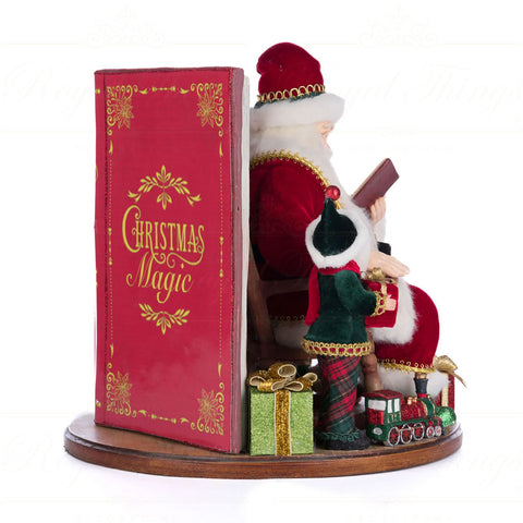 GOODWILL Santa Claus with elves in resin "Katherine's Collection" 28 cm