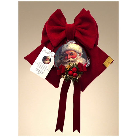 Madame Fioccò Fiocco Antico Natale rosso con tamburello 2 varianti(1 unità)