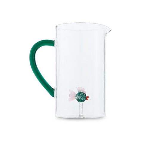 Henriette Brocca acqua in vetro con pesce pagliaccio "Treasure" D11xH17.5 cm - Angelica Home Stabia