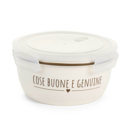 Nuvole di Stoffa Contenitore in ceramica con tappo "Cose buone da gustare My Home" 16.8x16.8x7.3 cm