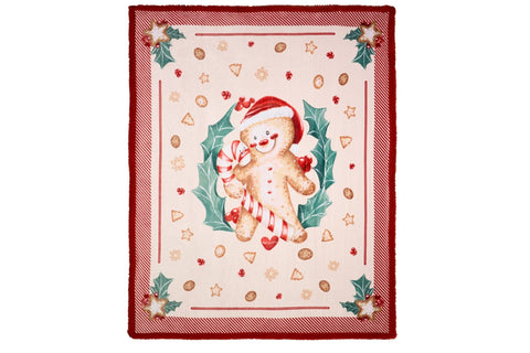 Nuvole di Stoffa Coperta plaid natalizia + confezione "DELICIOUS CHRISTMAS" 130x160 cm
