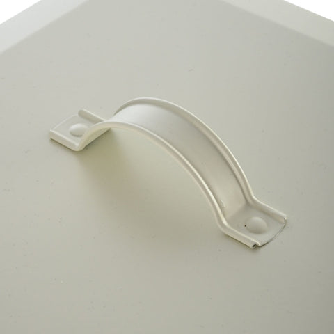 Estia Home Cestino Spazzatura in metallo avorio "Antigua" 30LT 27.5x36xH66 cm