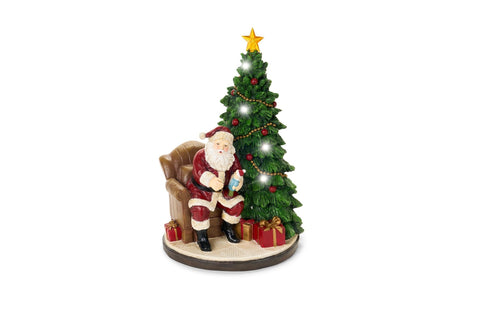 Nuvole di Stoffa Statuina natalizia con LED H30 cm