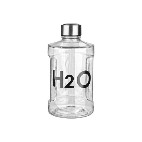 Estia Home Bottiglia per acqua in vetro con tappo in metallo 900 ml