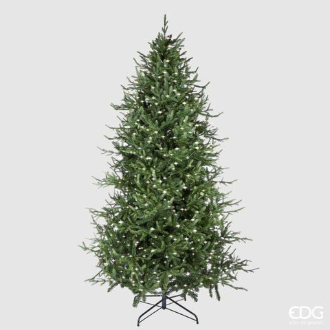 EDG Albero di natale pino luxury abete sintetico 6000 mini led Ø163 H270 cm