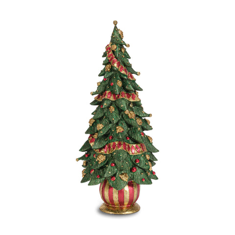 Sapin de Noël Henriette Royal en résine D14xH34 cm