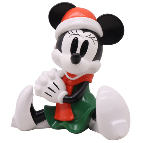 Christmas Inspirations Statuina Minnie seduta di natale in resina 21x12.5xH20.5 cm