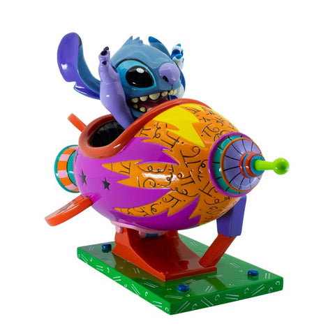 Enesco Disney Statuina Stitch con razzo, Britto 21.5x12xH16.5 cm