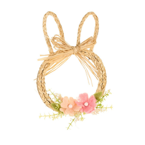 Nuvole di Stoffa Ghirlanda Fuoriporta Coniglio di Pasqua in vimini "PePen" 17x26x3 cm