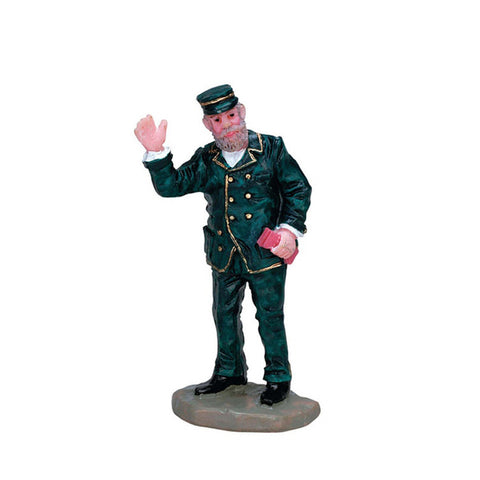 LEMAX Station head "The Conductor" in polyresin H6.5 x 3.2 x 2.1 cm