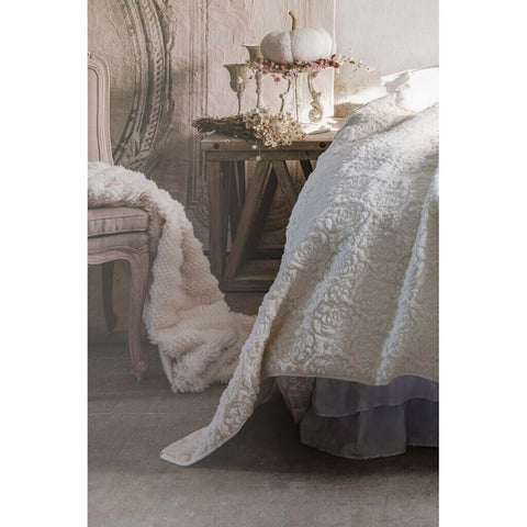 Blanc Mariclò Coperta plaid natalizio in eco pelliccia "Tutu" 140x170 cm