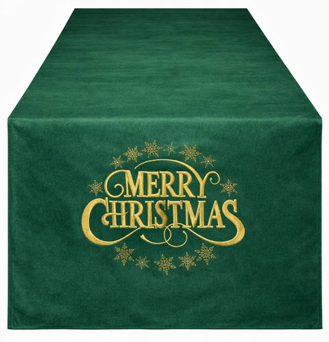 Clodette Runner di Natale ricamo "Merry Christmas" 160x45 cm 3 varianti(1 unità)