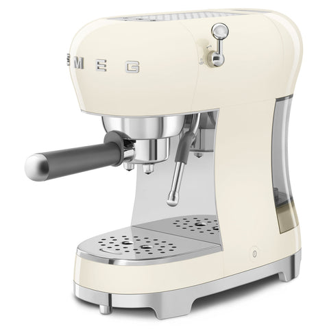 SMEG Espresso coffee machine 2 cups stainless steel cream