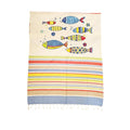 Art Deco Telo mare in misto cotone con frange 100x180 cm 8 varianti (1pz) - Angelica Home Stabia