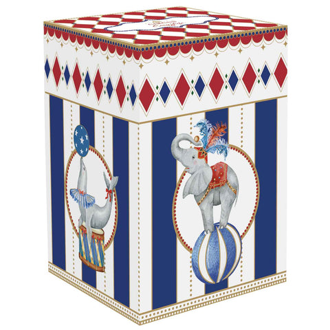 Easy Life Barattolo di natale in porcellana con coperchio + box "Circus" D11.5xH18 cm