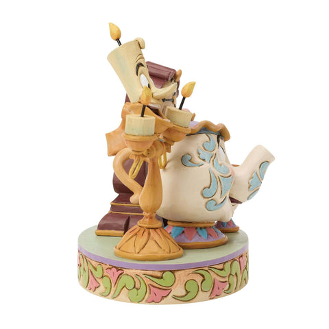 Enesco Disney Statuina Lumiere, Mrs Potts, Chip E Tockins H11.5 cm
