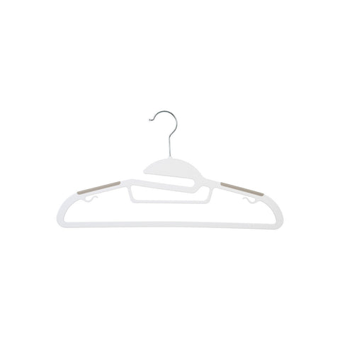 Estia Home Lot de 3 cintres antidérapants à encoches en plastique blanc 41,5x0,6xH22 cm