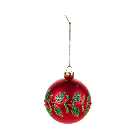 Fabric Clouds Set of 4 "Christmas Card" tree baubles D8 cm 10 variations (1pc)