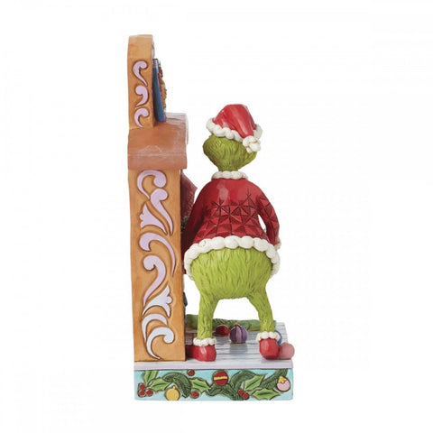 Enesco Statuina natalizia Grinch con camino "Jim Shore" 10x15xH19 cm