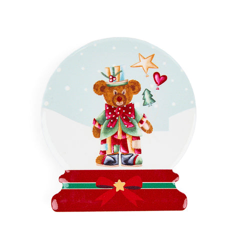 Cloth Clouds Christmas Magnet Bear "Bear Wonderland" 7.5x6.5 cm 4 variants (1pc)