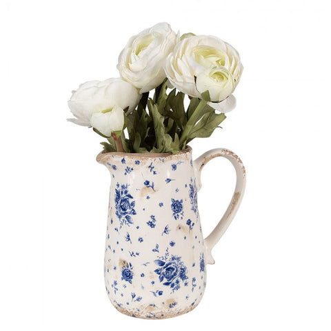 Clayre & Eef Brocca ceramica blu Shabby Chic 16x12x18 cm