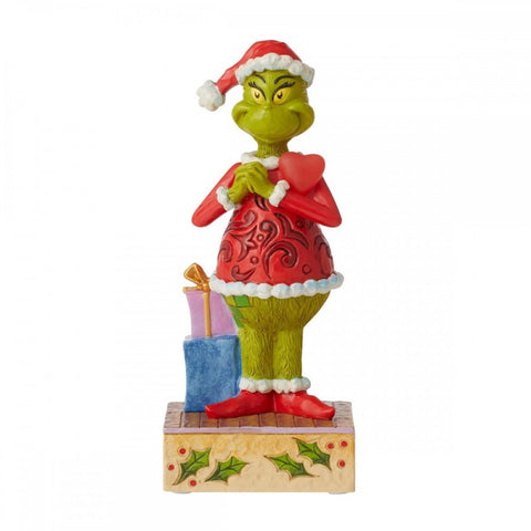 Enesco Grinch con cuore illuminato "Jim Shore" 7.5x7,5xH18 cm