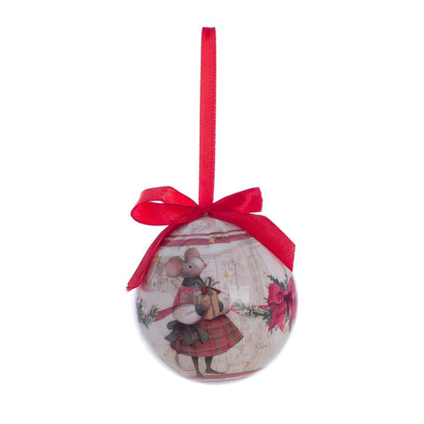 Blanc Mariclò Box Set of 5 Christmas Fairy Tree Baubles" D7.5 cm