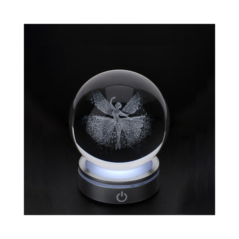 Boule de cristal Hervit, planète ballerine, design 3D, diamètre 10 cm