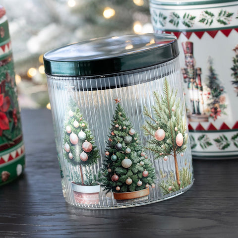 BARATTOLO VETRO X'MAS DIA.10XH11CM