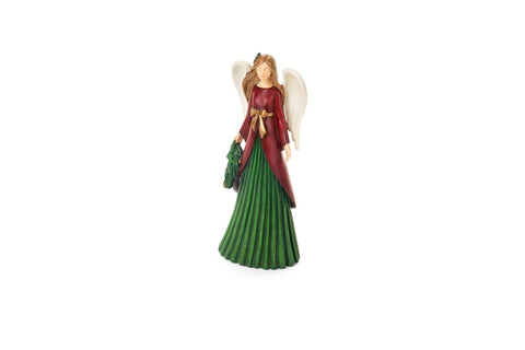 Nuvole di Stoffa Statuina Angelo di natale in resina 12x8xH25 Cm 2 varianti (1 unità)