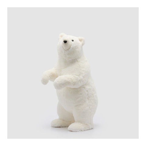 EDG Enzo de Gasperi Statuina natalizia Orso in tessuto bianco 35x28xH60 cm